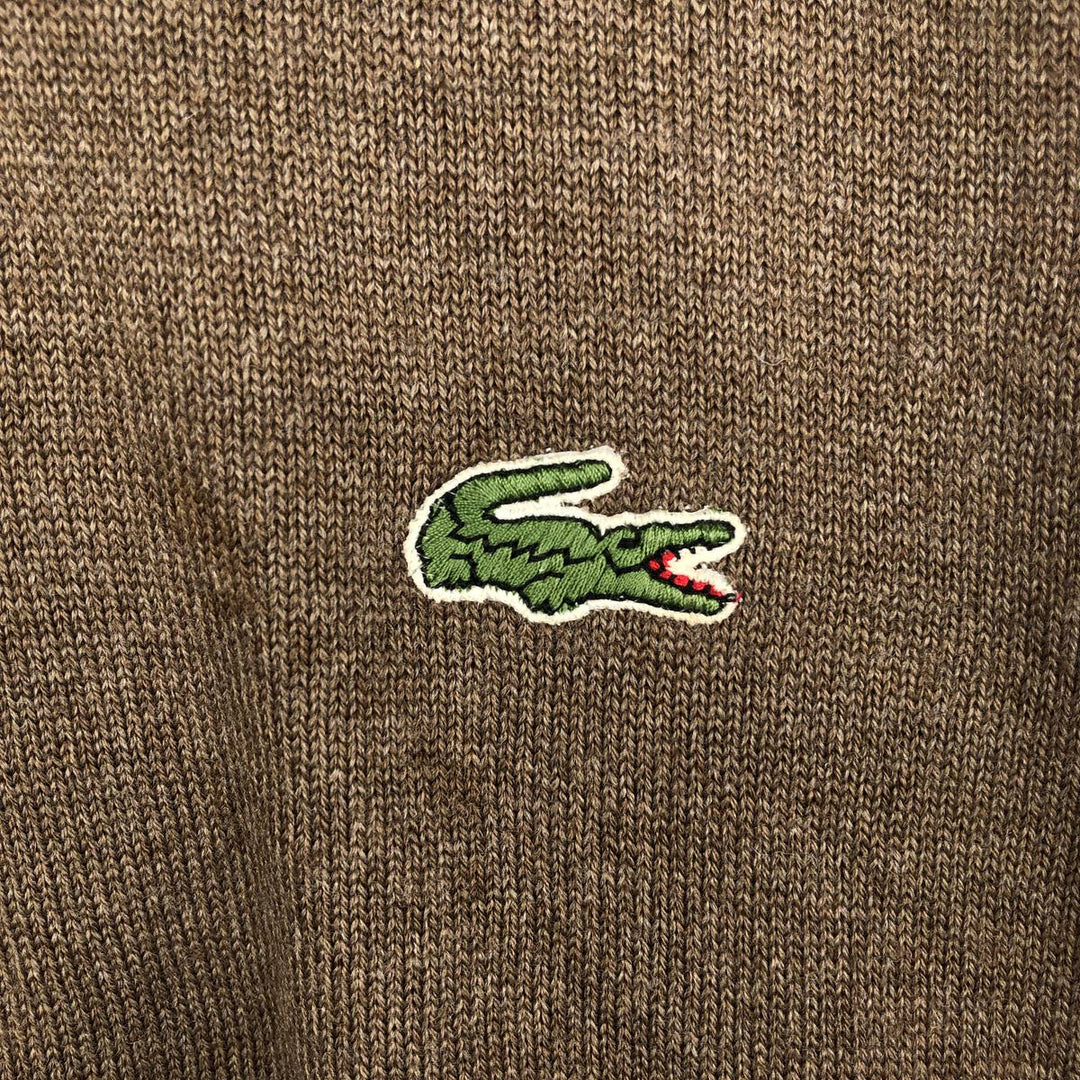 Lacoste wool x acrylic knit sweater, made in Spain, size 5 (equivalent to men's L). wool brown type Vintage Second Hand