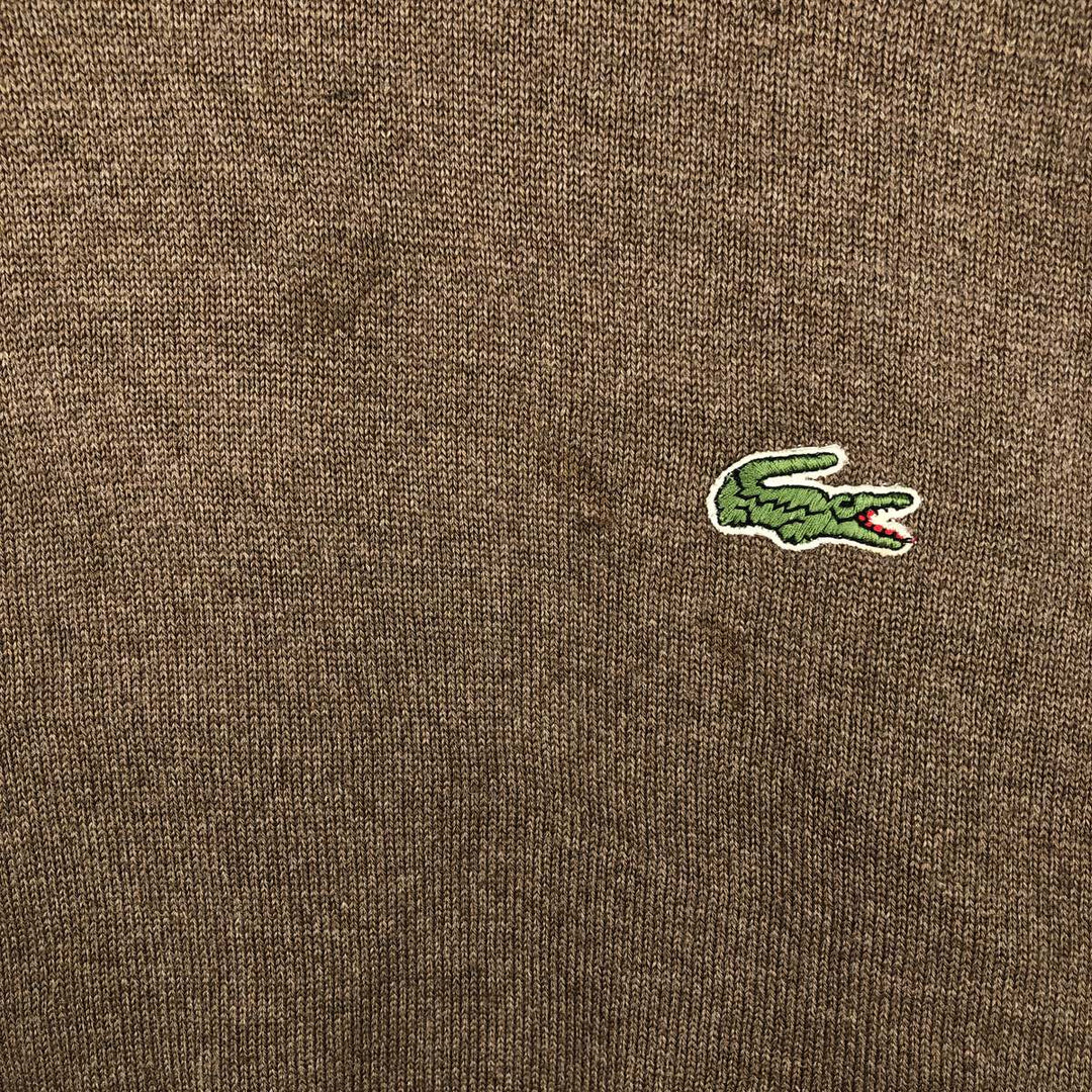 Lacoste wool x acrylic knit sweater, made in Spain, size 5 (equivalent to men's L). wool brown type Vintage Second Hand