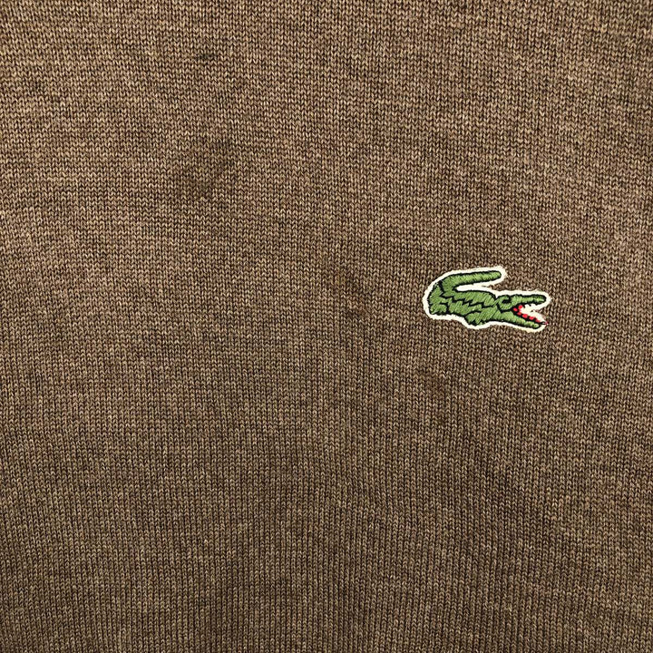 Lacoste wool x acrylic knit sweater, made in Spain, size 5 (equivalent to men's L). wool brown type Vintage Second Hand