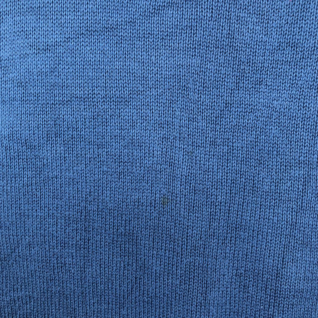 Vintage LLBean cotton knit sweater from the 80s-90s, made in the USA, men's size L equivalent. cotton blue type Vintage Second Hand
