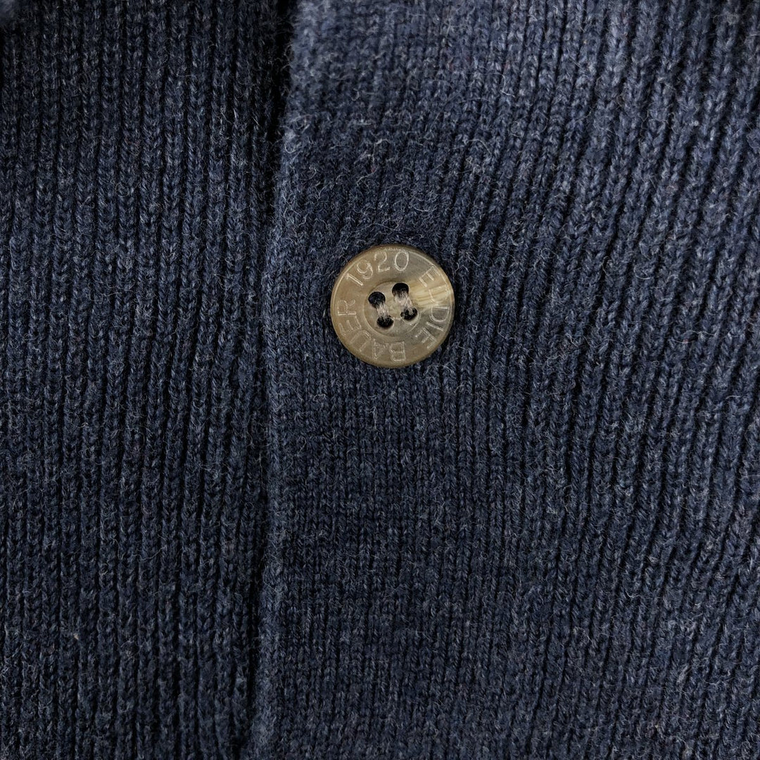 1990'S Eddie Bauer polo knit sweater, men's size M equivalent, vintage. cotton blue type Vintage Second Hand