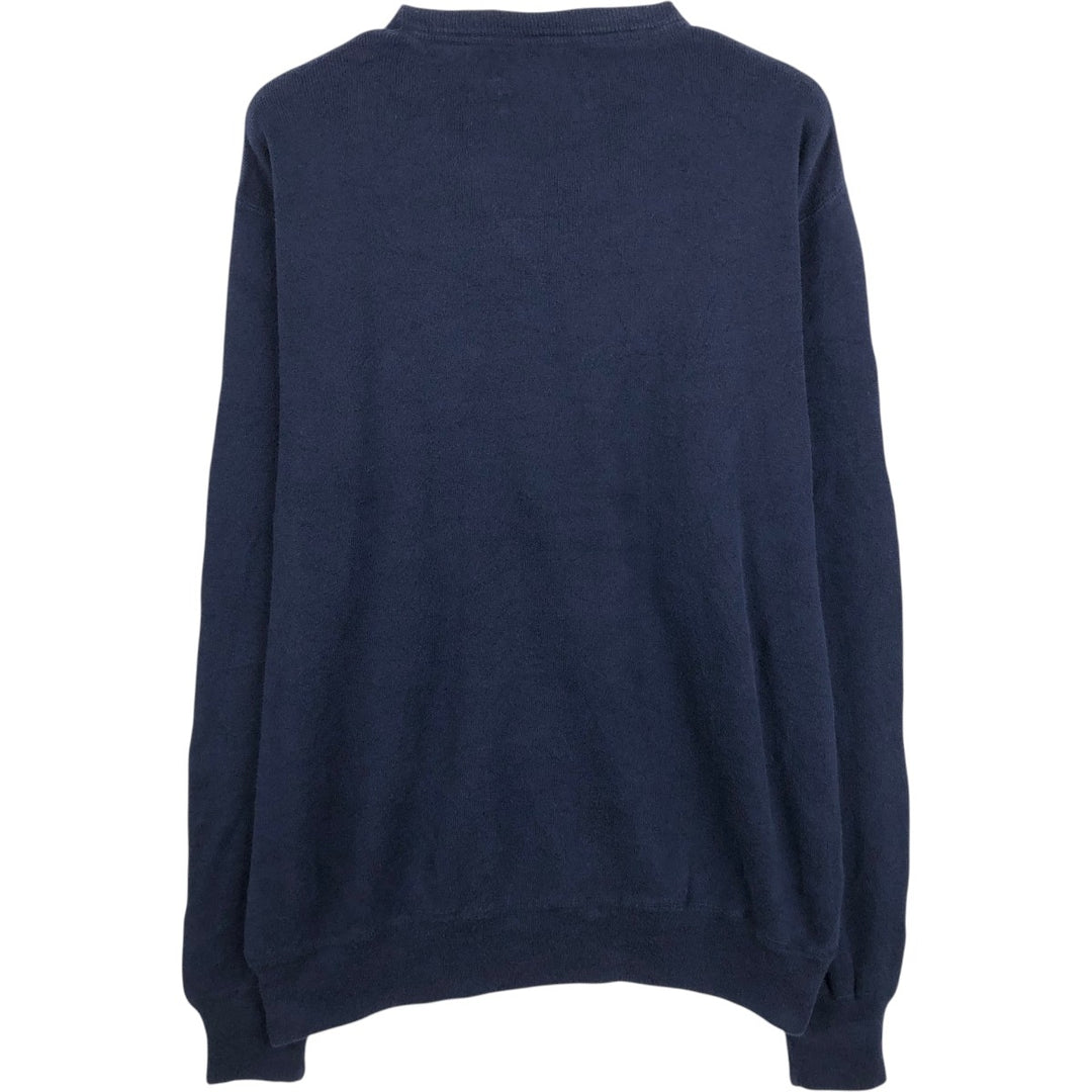 Ralph Lauren POLO by Ralph Lauren Cotton Knit Sweater Men's L size cotton navy blue type Vintage Second Hand