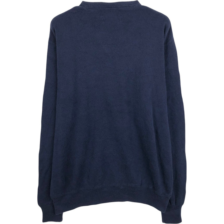 Ralph Lauren POLO by Ralph Lauren Cotton Knit Sweater Men's L size cotton navy blue type Vintage Second Hand