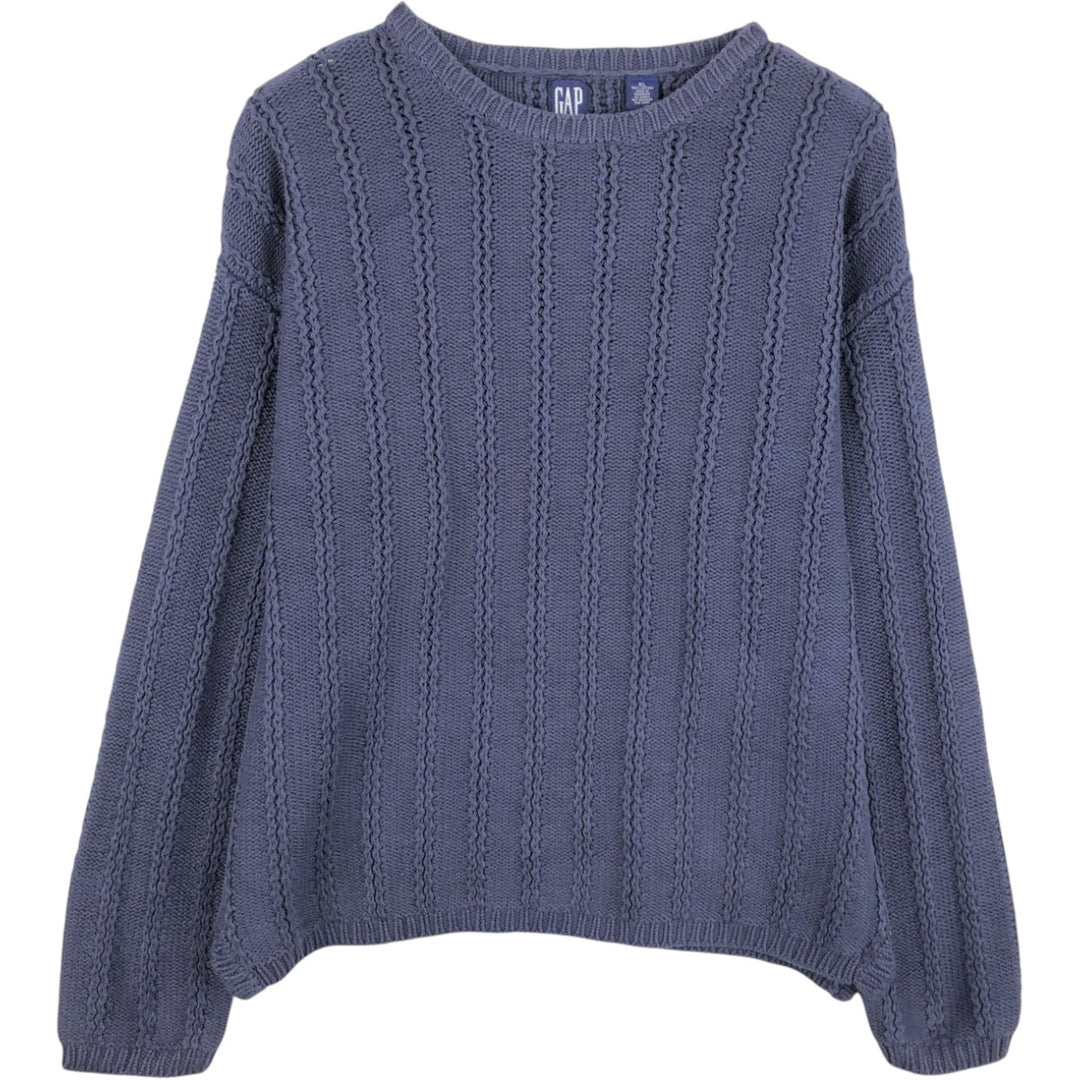 90'S GAP Vintage Cotton Knit Sweater, Men's XL cotton navy blue type Vintage Second Hand