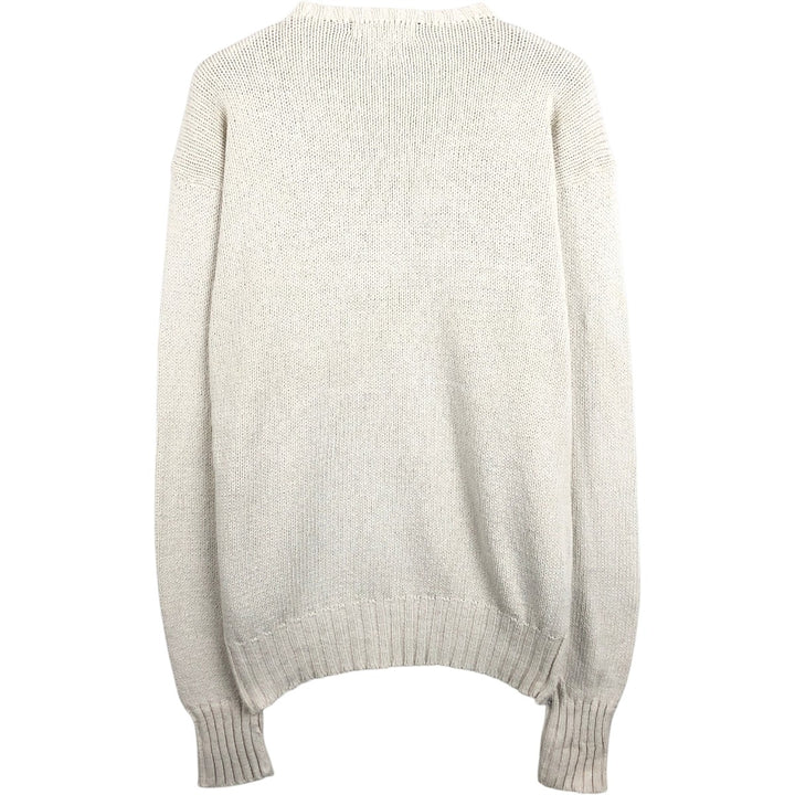 Ralph Lauren POLO by Ralph Lauren Cotton Knit Sweater Men's M Size cotton white type Vintage Second Hand