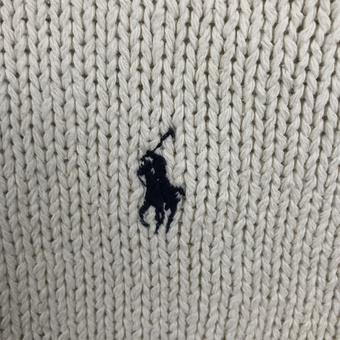 Ralph Lauren POLO by Ralph Lauren Cotton Knit Sweater Men's M Size cotton white type Vintage Second Hand