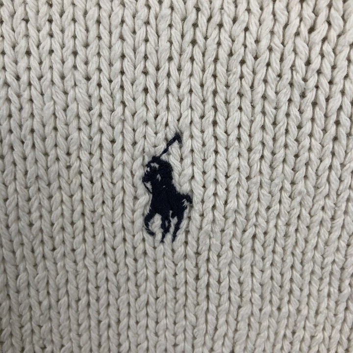 Ralph Lauren POLO by Ralph Lauren Cotton Knit Sweater Men's M Size cotton white type Vintage Second Hand
