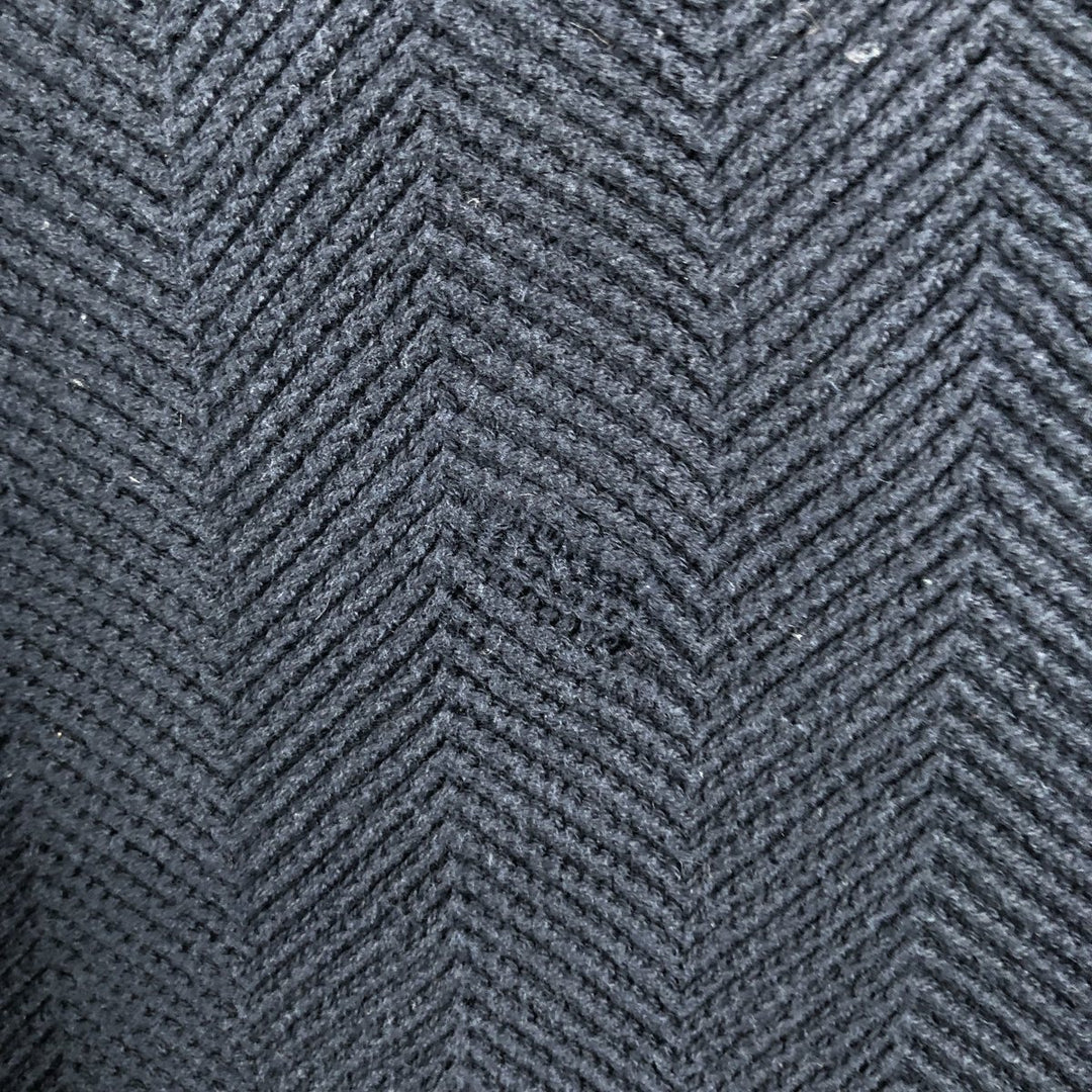 Ralph Lauren CHAPS herringbone cotton knit sweater, men's size M cotton navy blue type Vintage Second Hand