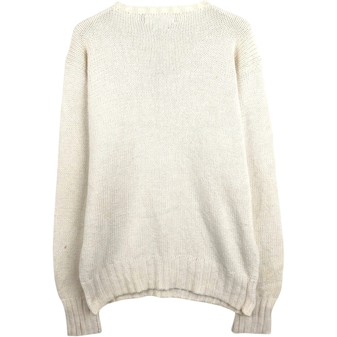 Ralph Lauren POLO by Ralph Lauren Cotton Knit Sweater, Made in China, Men's Size S (equivalent) cotton Beige type Vintage Second Hand
