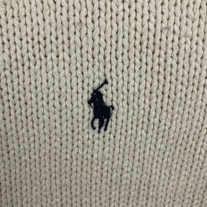 Ralph Lauren POLO by Ralph Lauren Cotton Knit Sweater, Made in China, Men's Size S (equivalent) cotton Beige type Vintage Second Hand