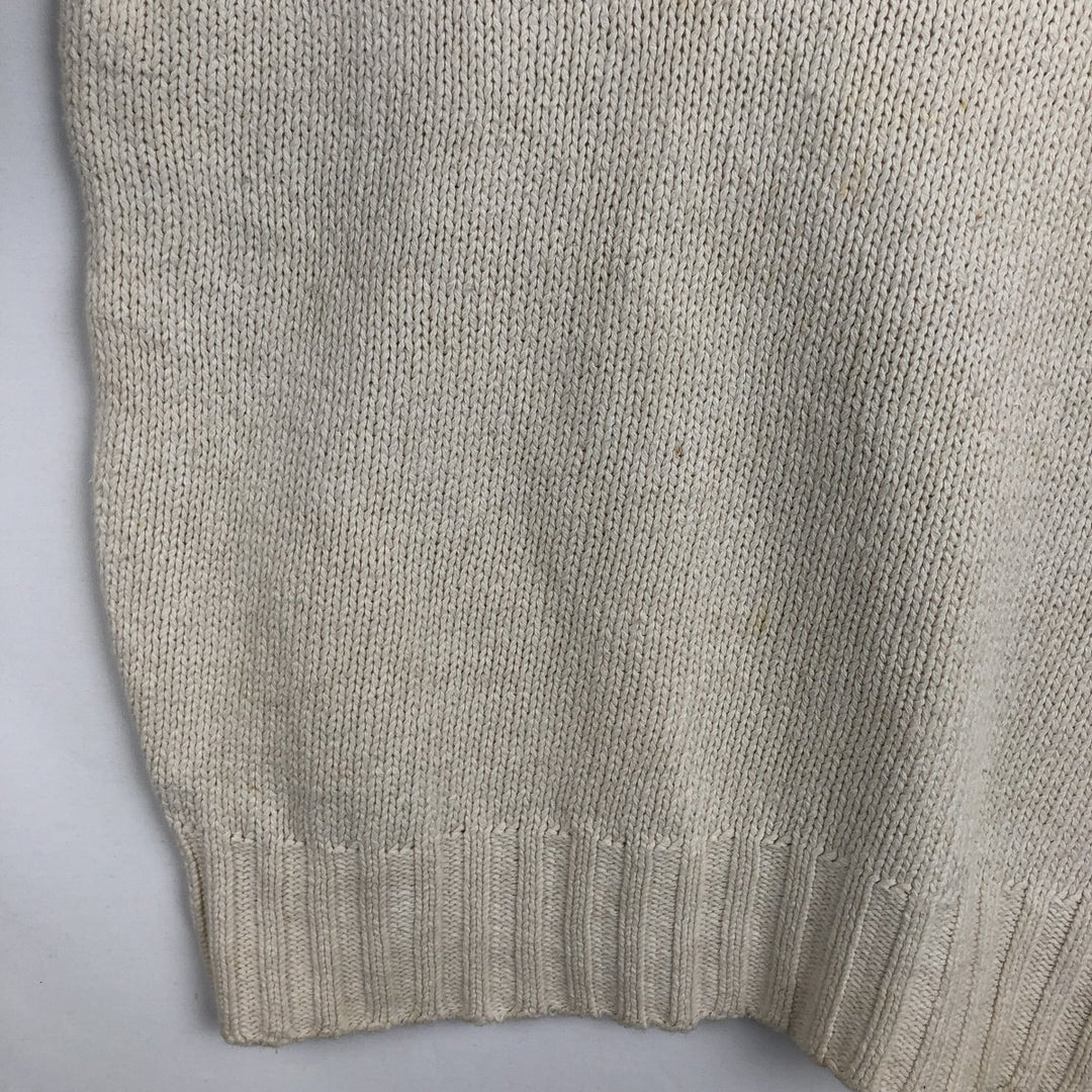 Ralph Lauren POLO by Ralph Lauren Cotton Knit Sweater, Made in China, Men's Size S (equivalent) cotton Beige type Vintage Second Hand