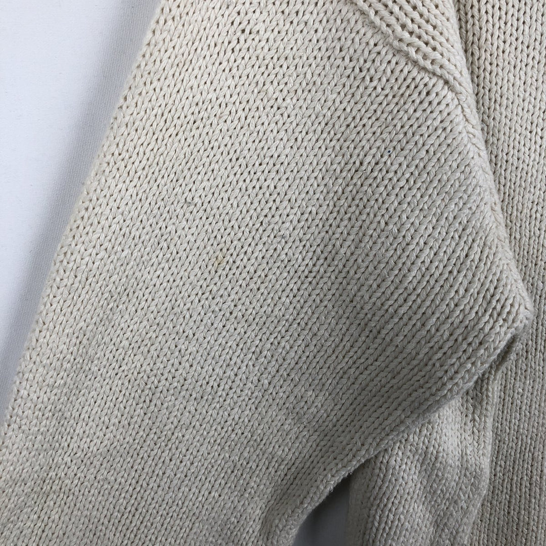 Ralph Lauren POLO by Ralph Lauren Cotton Knit Sweater, Made in China, Men's Size S (equivalent) cotton Beige type Vintage Second Hand