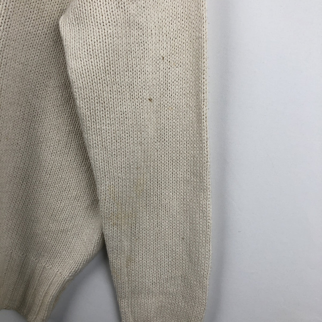 Ralph Lauren POLO by Ralph Lauren Cotton Knit Sweater, Made in China, Men's Size S (equivalent) cotton Beige type Vintage Second Hand