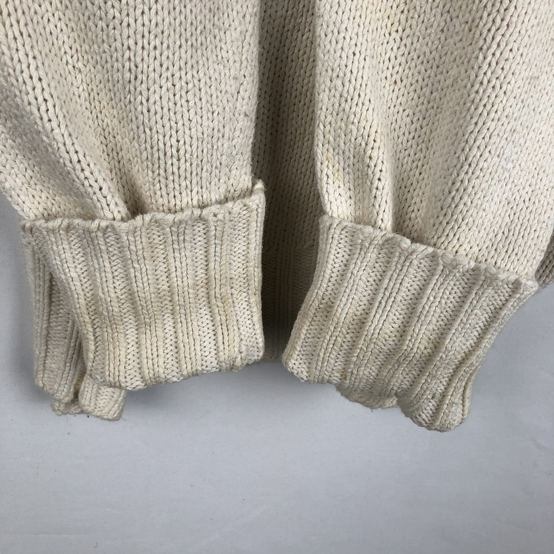 Ralph Lauren POLO by Ralph Lauren Cotton Knit Sweater, Made in China, Men's Size S (equivalent) cotton Beige type Vintage Second Hand