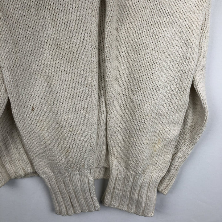 Ralph Lauren POLO by Ralph Lauren Cotton Knit Sweater, Made in China, Men's Size S (equivalent) cotton Beige type Vintage Second Hand