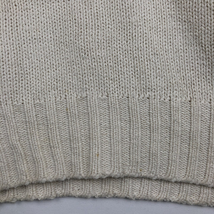 Ralph Lauren POLO by Ralph Lauren Cotton Knit Sweater, Made in China, Men's Size S (equivalent) cotton Beige type Vintage Second Hand