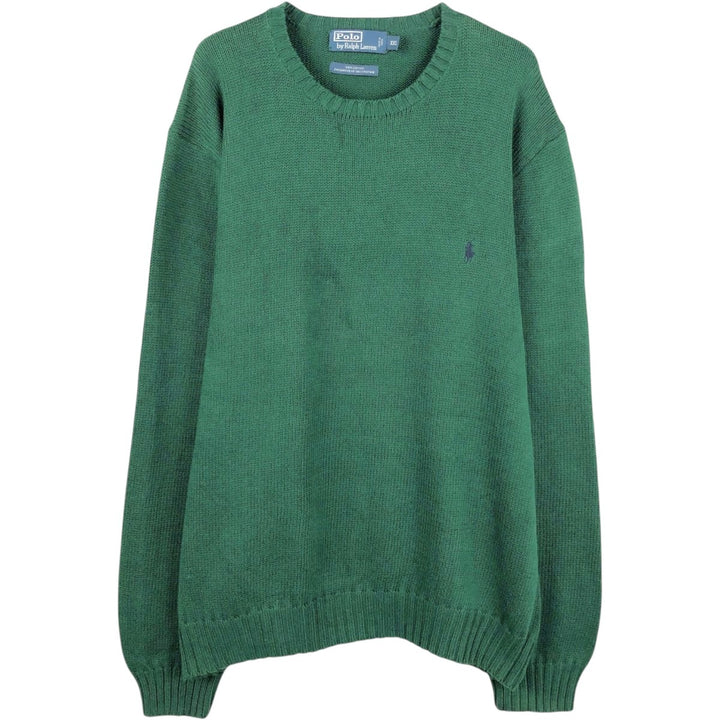Ralph Lauren POLO by Ralph Lauren Cotton Knit Sweater Men's XXL cotton green type Vintage Second Hand