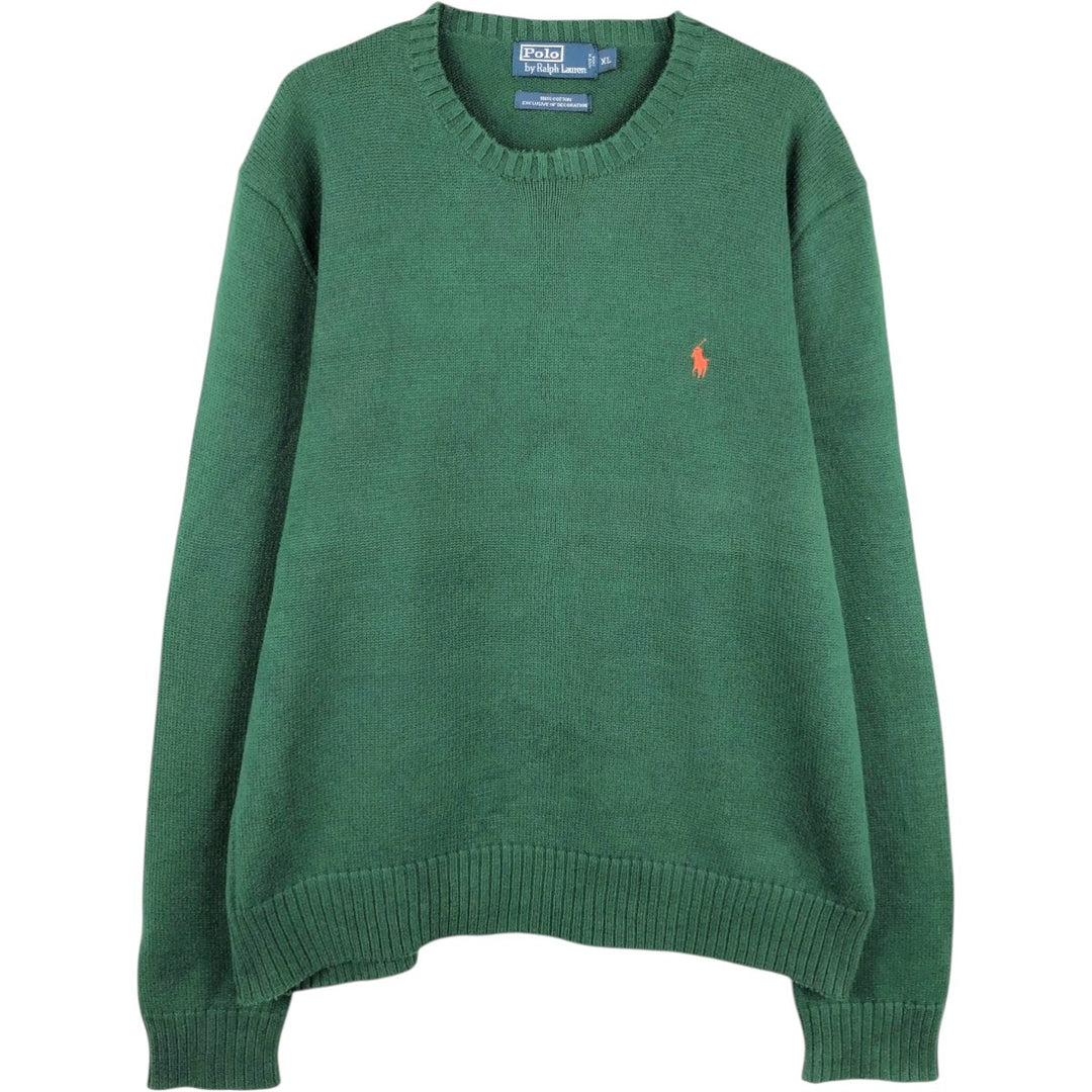 Ralph Lauren POLO by Ralph Lauren Cotton Knit Sweater Men's XL cotton green type Vintage Second Hand