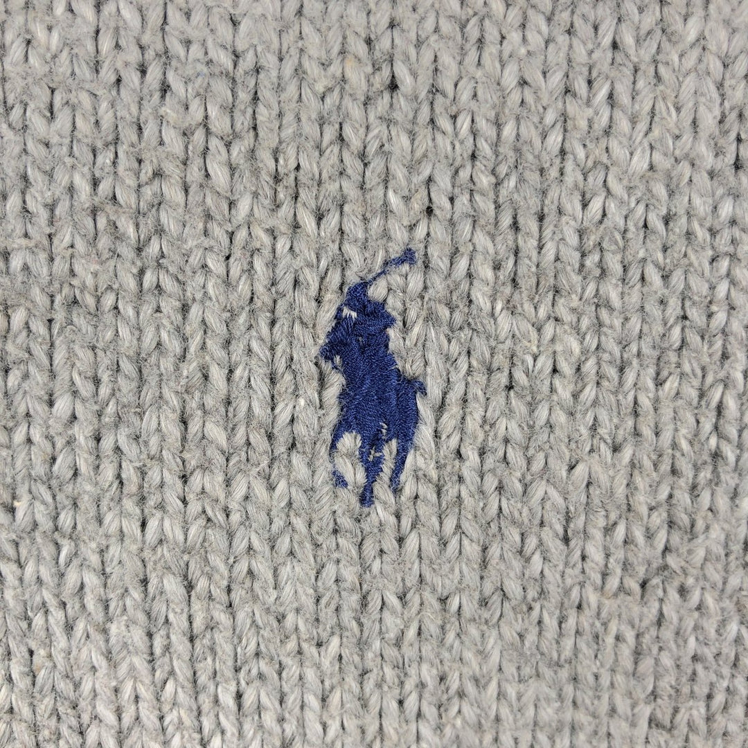 Ralph Lauren POLO by Ralph Lauren Cotton Knit Sweater Men's M Size cotton gray type Vintage Second Hand