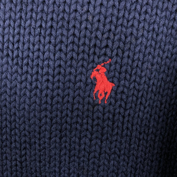 Ralph Lauren POLO by Ralph Lauren Cotton Knit Sweater Men's XL cotton navy blue type Vintage Second Hand