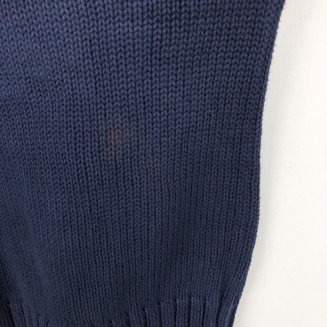 Ralph Lauren POLO by Ralph Lauren Cotton Knit Sweater Men's XL cotton navy blue type Vintage Second Hand