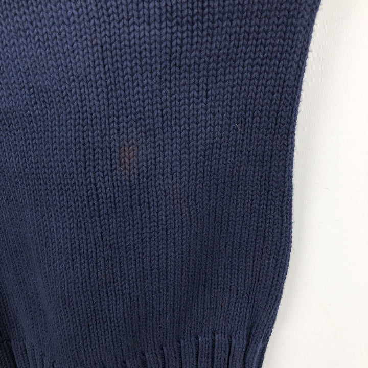 Ralph Lauren POLO by Ralph Lauren Cotton Knit Sweater Men's XL cotton navy blue type Vintage Second Hand