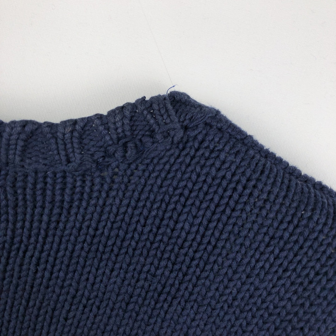 Ralph Lauren POLO by Ralph Lauren Cotton Knit Sweater Men's XL cotton navy blue type Vintage Second Hand
