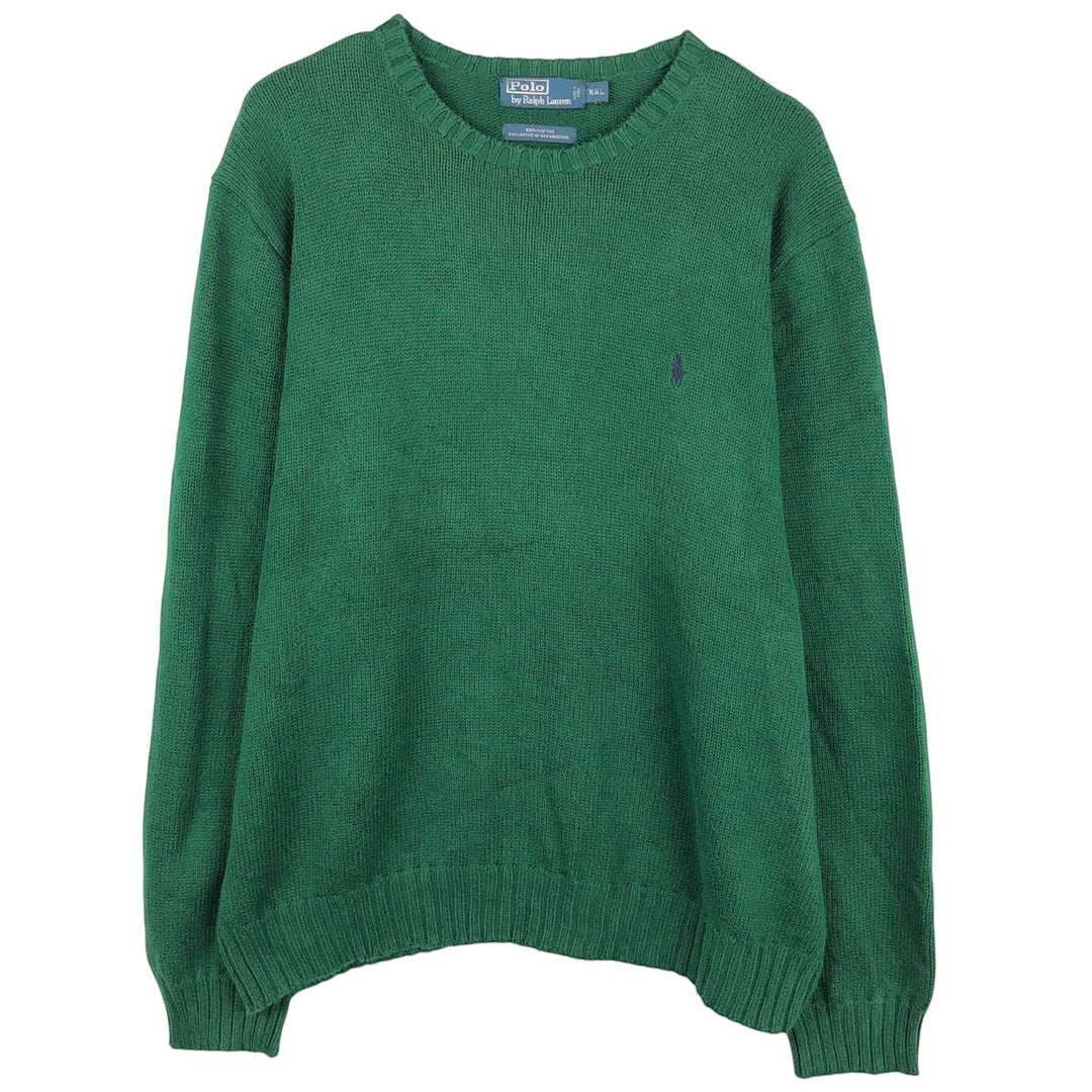 Ralph Lauren POLO by Ralph Lauren Cotton Knit Sweater Men's XXL cotton green type Vintage Second Hand