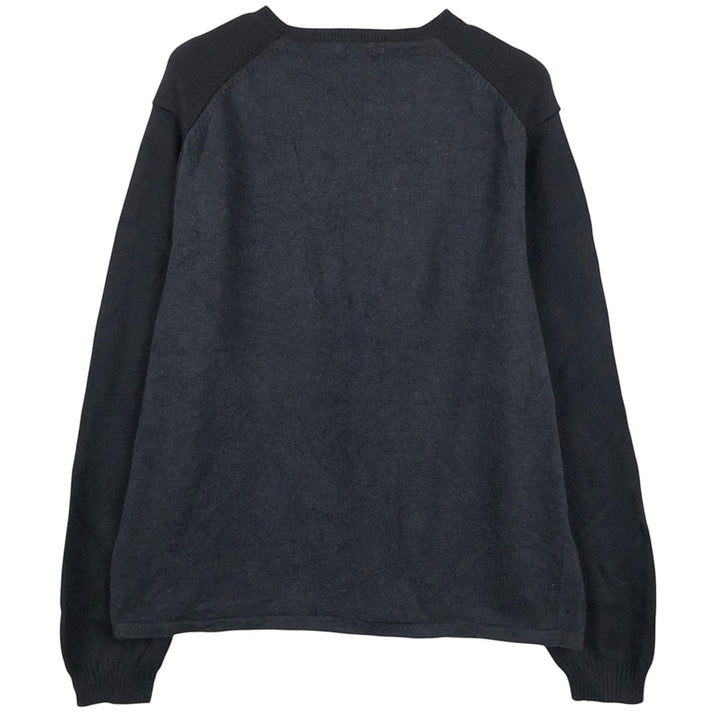 Calvin Klein cotton knit sweater, men's size L (approx.) cotton black type Vintage Second Hand