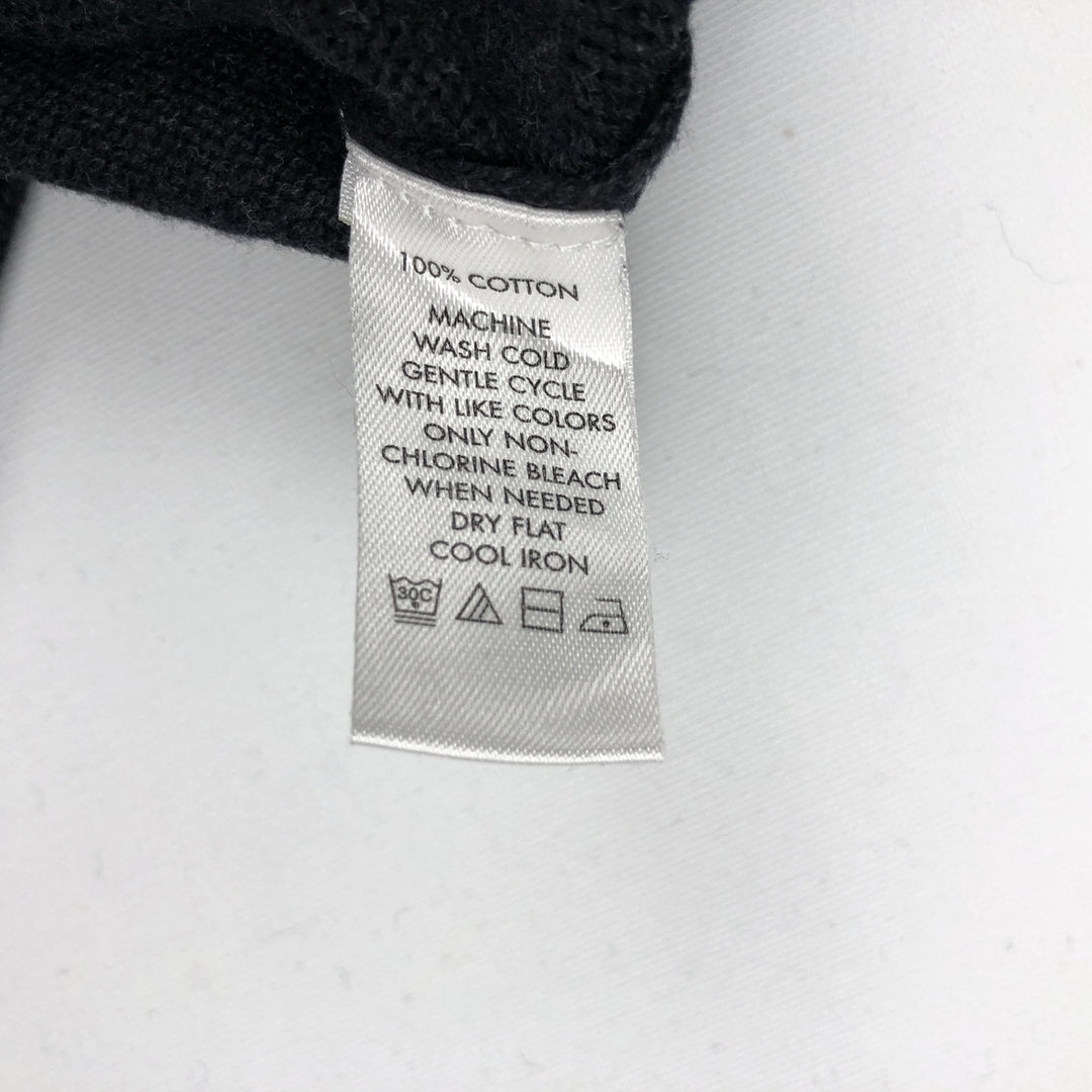 Calvin Klein cotton knit sweater, men's size L (approx.) cotton black type Vintage Second Hand