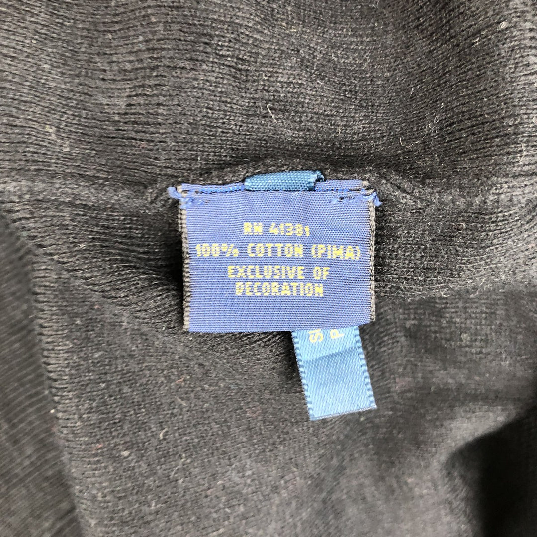 Ralph Lauren POLO RALPH LAUREN V-neck Pima cotton knit sweater, men's size M Pima Cotton black type Vintage Second Hand
