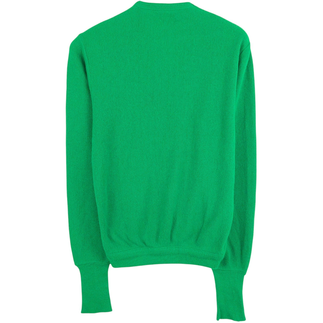 Vintage 70s-80'S Lacoste IZOD V-neck acrylic knit sweater, men's size M acrylic Green type dark green Vintage Second Hand