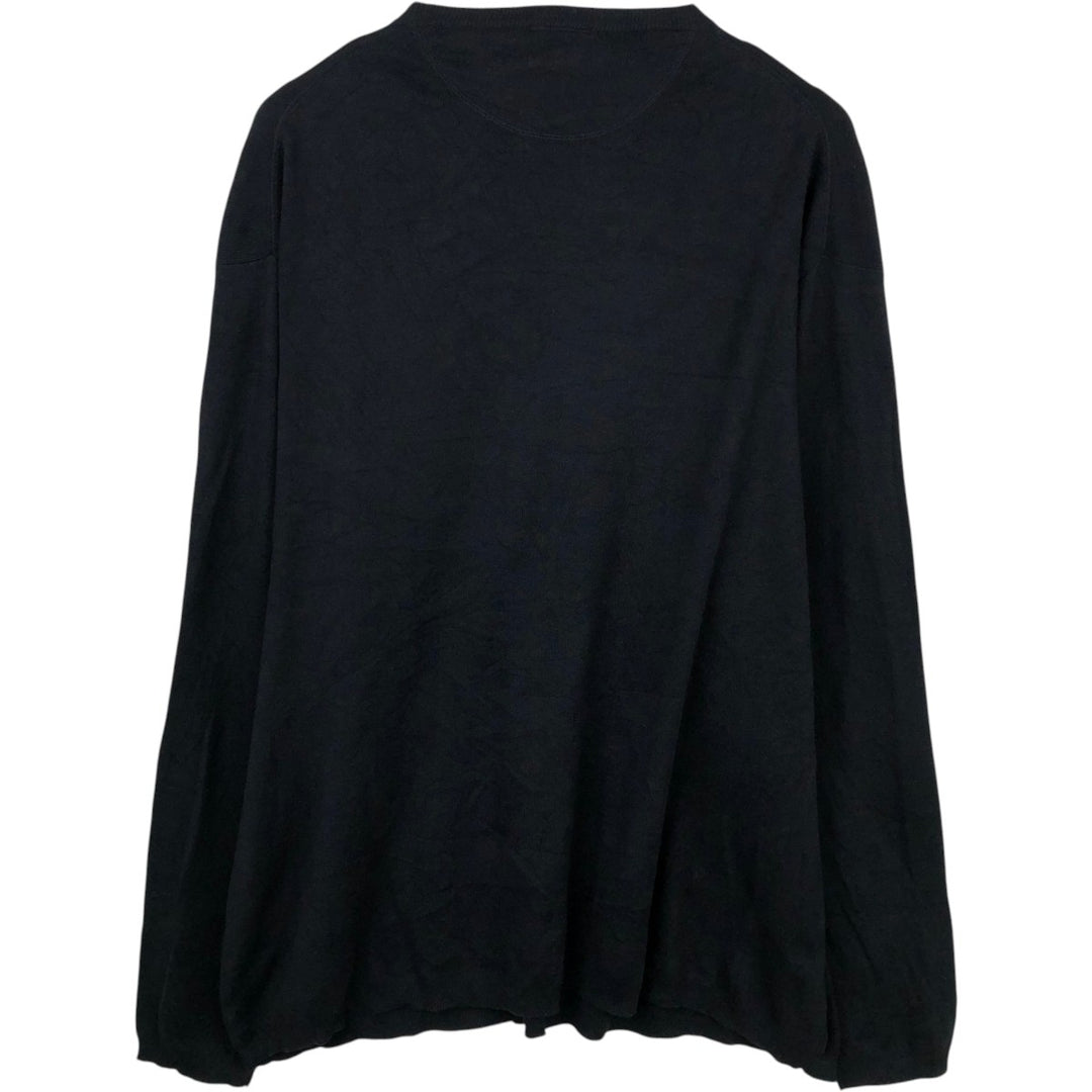 Lacoste French-designed cotton knit sweater, size 9, men's XXXL. cotton black type Vintage Second Hand
