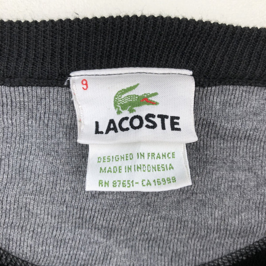 Lacoste French-designed cotton knit sweater, size 9, men's XXXL. cotton black type Vintage Second Hand