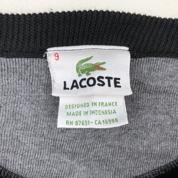 Lacoste French-designed cotton knit sweater, size 9, men's XXXL. cotton black type Vintage Second Hand