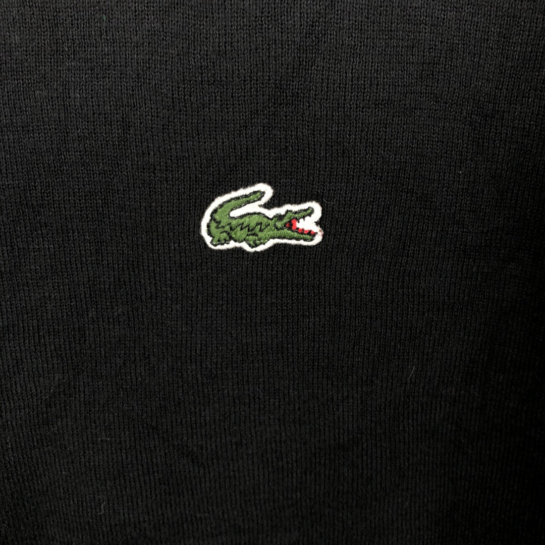 Lacoste French-designed cotton knit sweater, size 9, men's XXXL. cotton black type Vintage Second Hand