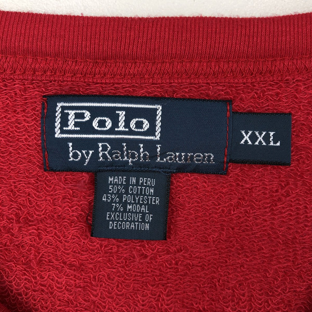 Ralph Lauren POLO by Ralph Lauren Cotton Knit Sweater Men's XXL cotton red type Vintage Second Hand