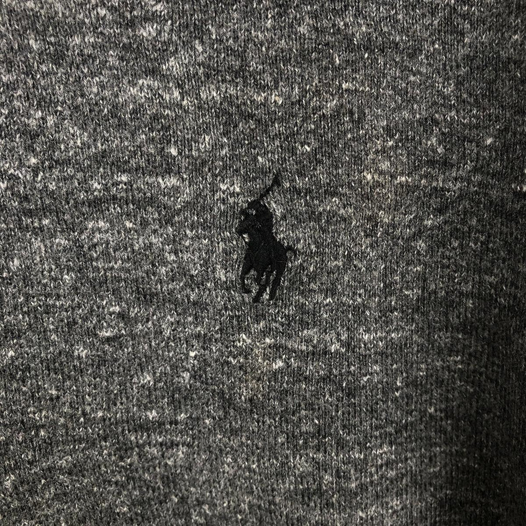 Ralph Lauren POLO RALPH LAUREN Cotton Knit Sweater Men's Size L cotton Charcoal Vintage Second Hand