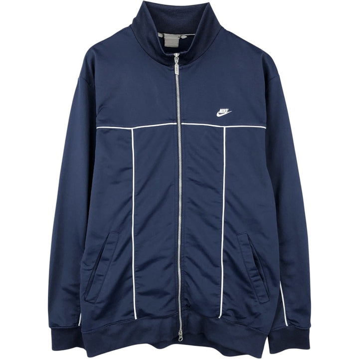 00'S Nike Jersey Track Jacket Men's L size polyester navy blue type Vintage Second Hand