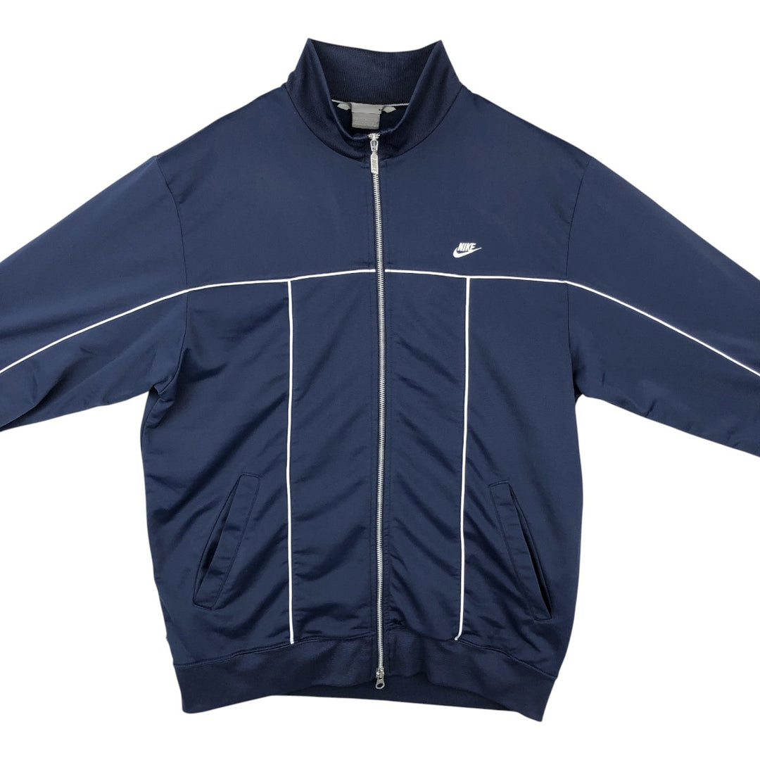 00'S Nike Jersey Track Jacket Men's L size polyester navy blue type Vintage Second Hand