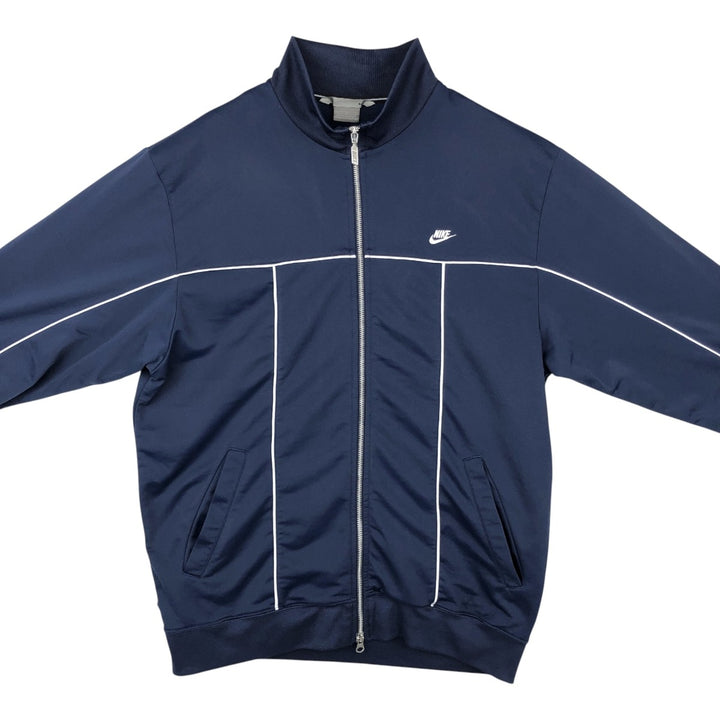 00'S Nike Jersey Track Jacket Men's L size polyester navy blue type Vintage Second Hand