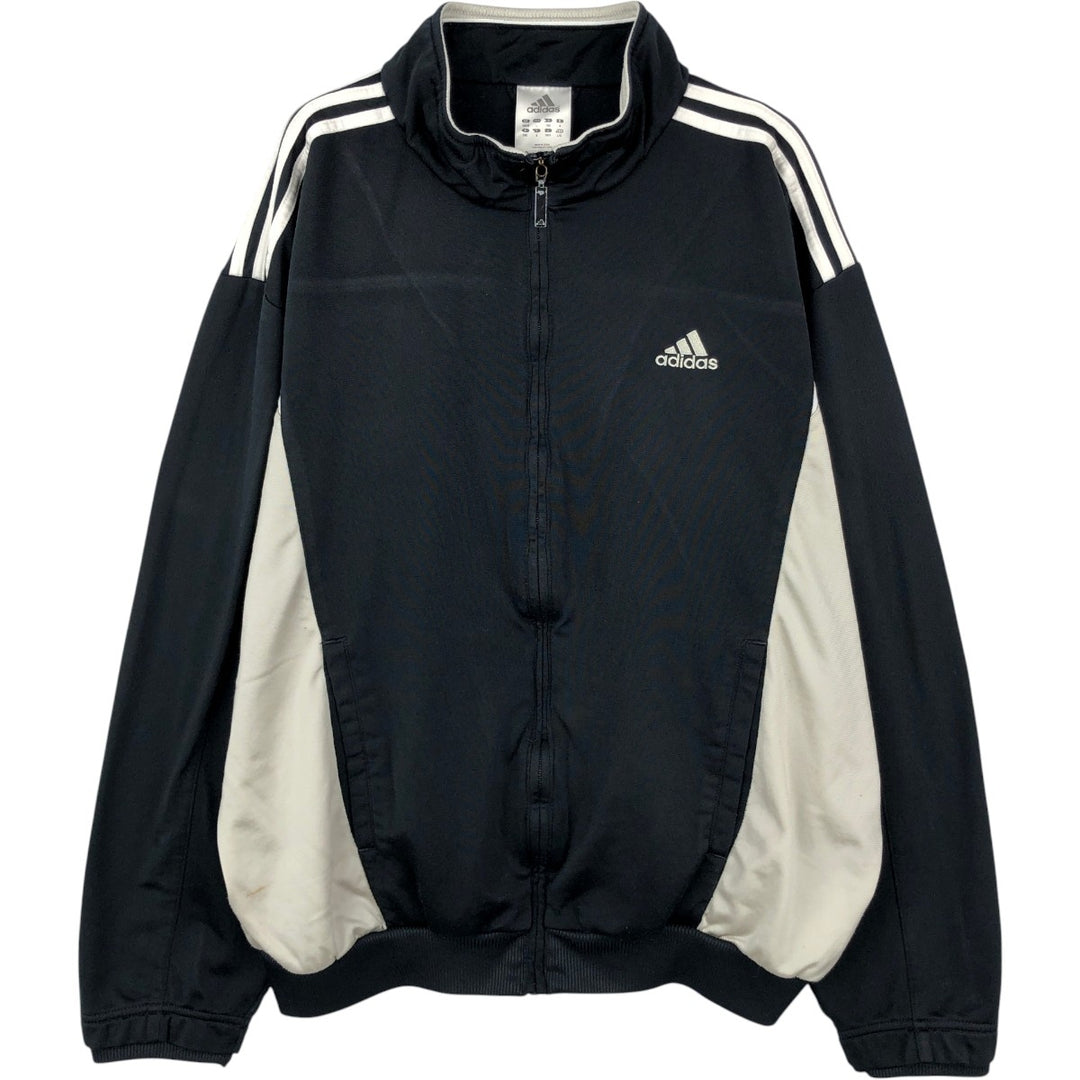 00'S adidas jersey track jacket, men's size L polyester black type Vintage Second Hand