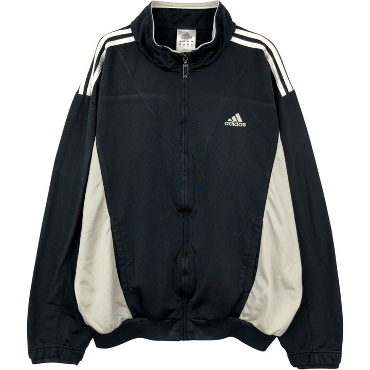 00'S adidas jersey track jacket, men's size L polyester black type Vintage Second Hand