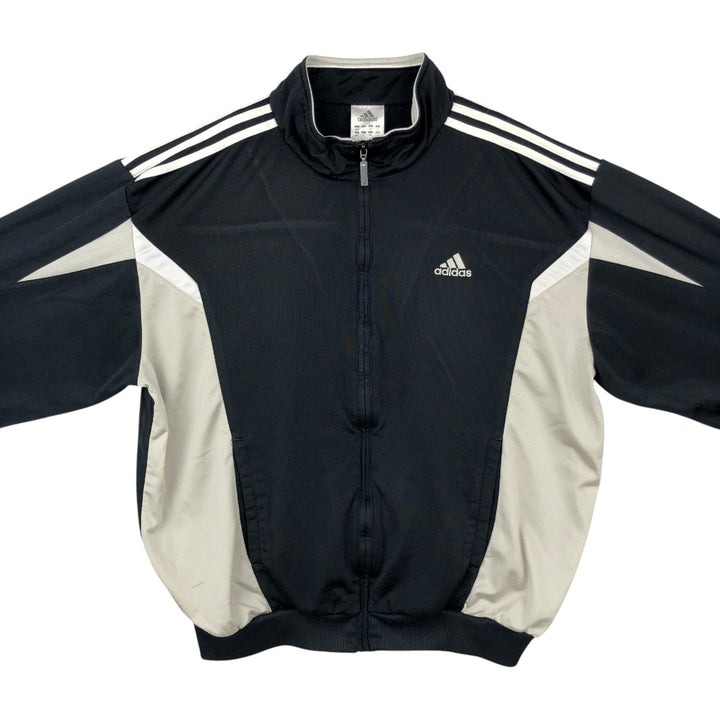 00'S adidas jersey track jacket, men's size L polyester black type Vintage Second Hand