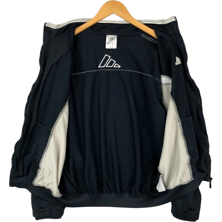 00'S adidas jersey track jacket, men's size L polyester black type Vintage Second Hand