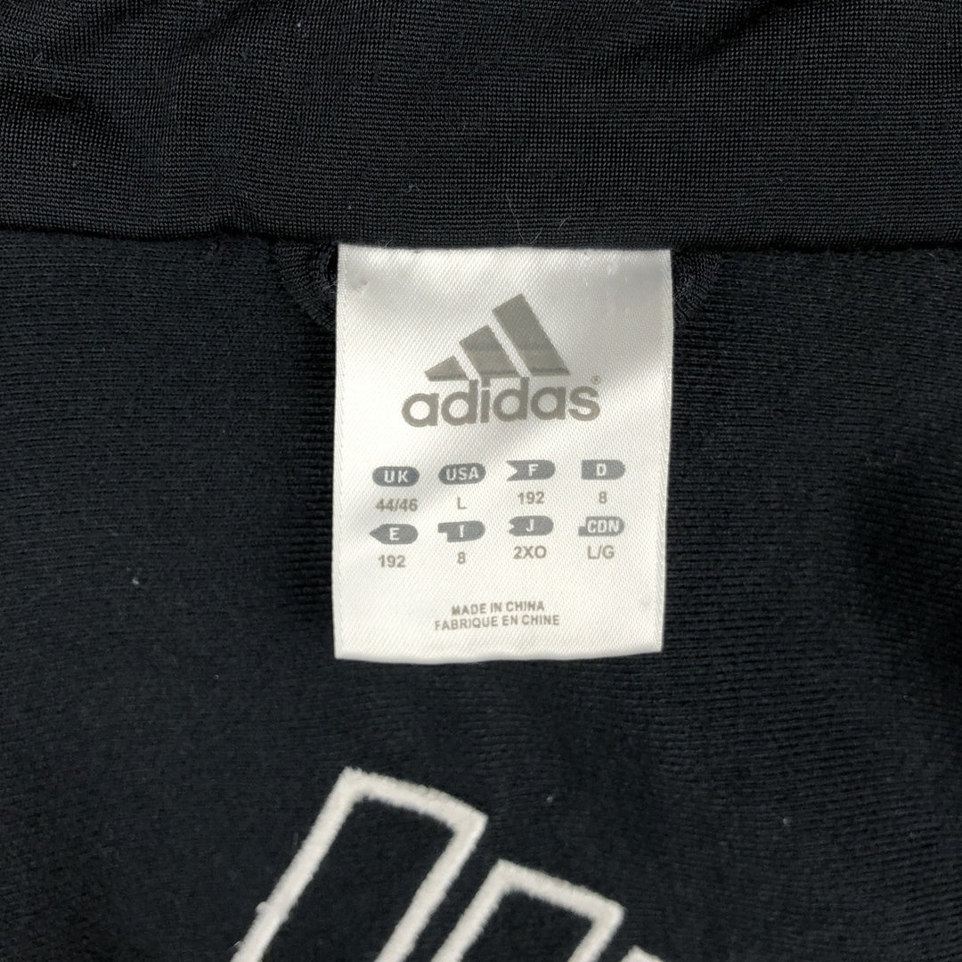 00'S adidas jersey track jacket, men's size L polyester black type Vintage Second Hand