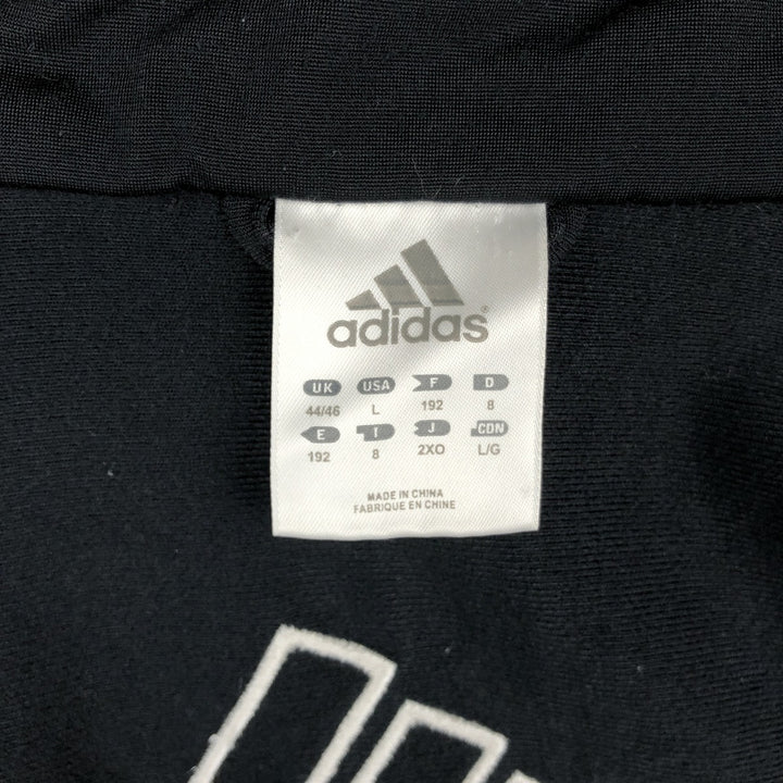00'S adidas jersey track jacket, men's size L polyester black type Vintage Second Hand