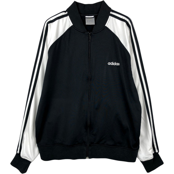 00'S adidas jersey track jacket, men's size M polyester black type Vintage Second Hand