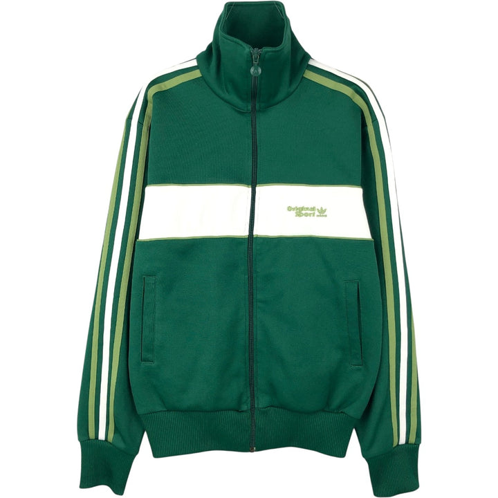 00'S adidas jersey track jacket, men's size S polyester green type Vintage Second Hand