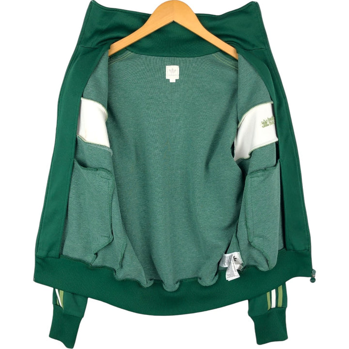 00'S adidas jersey track jacket, men's size S polyester green type Vintage Second Hand